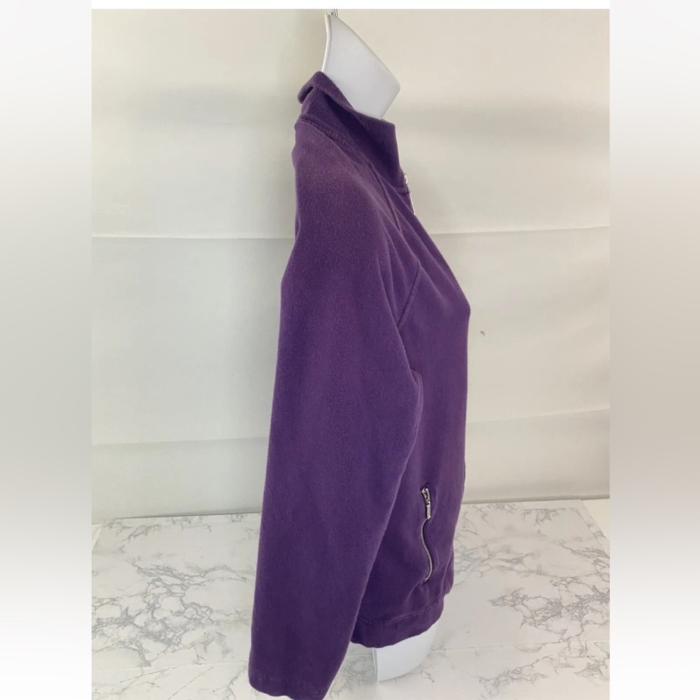Croft & Barrow Women's Jacket Small Purple Zip Up Pockets Cotton Activew… - Picture 2 of 4